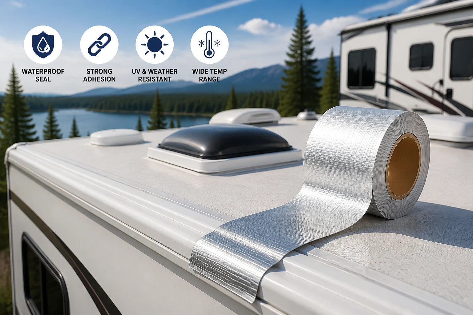 RV Repair Tape for Camper Roof Leak Sealing and Repairs